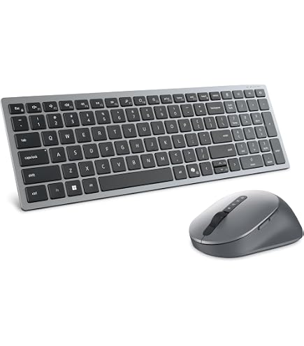 Dell Pro Wireless Keyboard & Mouse, KM5221W, White: Keyboard